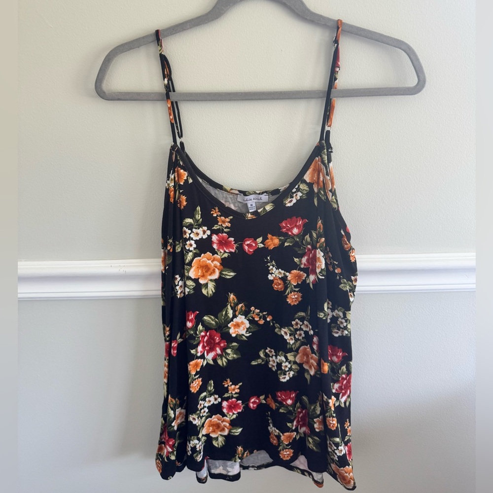 White Birch Floral Tank Top, Medium
